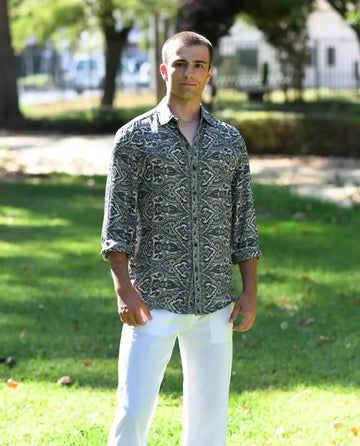 Camisa de Seda Hombre