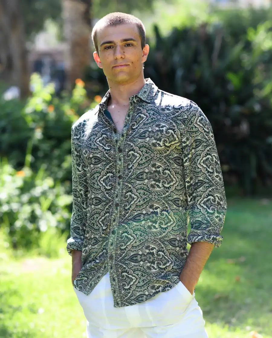 Camisa de Seda Hombre