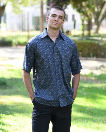 Camisa de Algodón Manga Corta Hombre