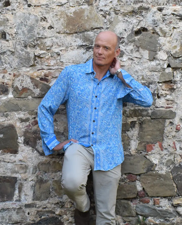 Camisa Seda Hombre M Larga