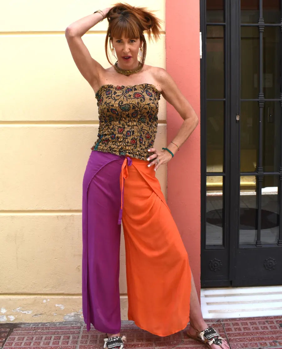 Pantalón Pareo Bicolor